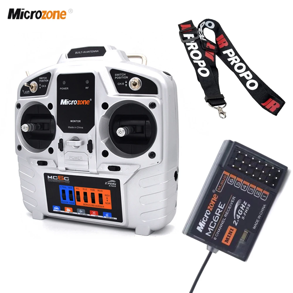 

MicroZone MC6C Remote Control With MC7RC 2.4G Receiver For SU27 Fixed Wing Aircraft Through The 4 Axis KT Board Machine