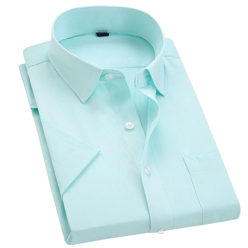 Dress Shirts Men Casual Shirts Men Short Sleeve Dress Shirt Summer Fashion Solid Slim Fit Casual Social Shirts Comfortable Breathable Thin Tops