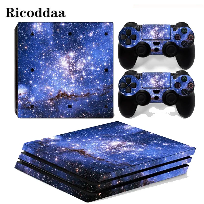 

Sky Stars For PS4 Pro Sticker Cover Wrap Console & 2PCS Controller Skin Decal For Sony Playstation 4 Pro Game Accessories