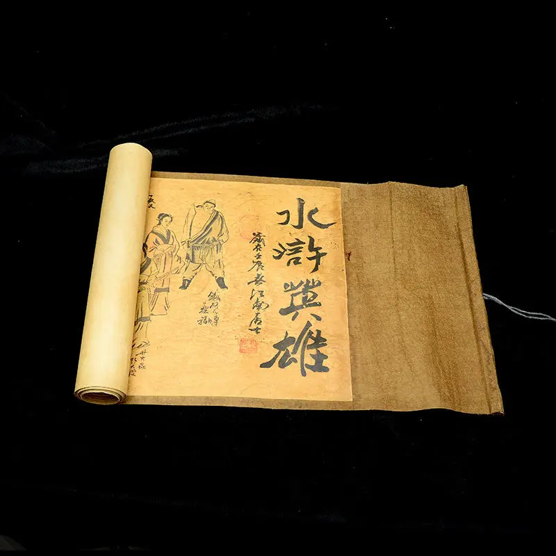 China Water Margin Heroes 108 silk painting scroll collection | Дом и сад
