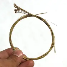 Акустическая гитара 6 шт./партия стальные струны калибровочный набор деревянных гитарных струн E-A латунного цвета