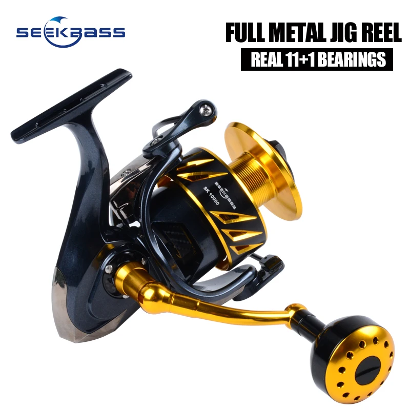 Катушка для спиннинга SEEKABSS SK10000 полностью Металлическая катушка reel11 + 1BB 30 кг|metal