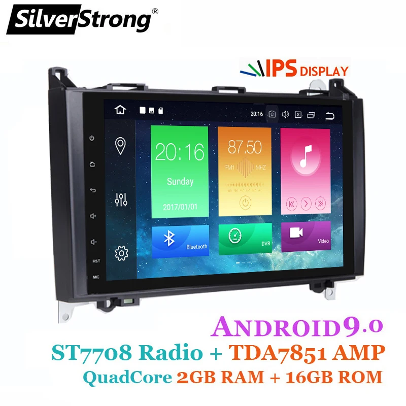 

SilverStrong IPS Android9.0 Car DVD GPS for Mercedes Benz Sprinter B200 B180 W169 W209 W245 with Radio WIFI
