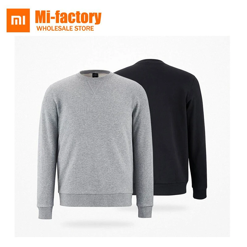 Xiaomi MITOWN Autumn Winter Men Cotton Sweater Crewnecks O-Neck Pullovers Simple Jumpers Sweater Gray Black S-XXL New Arrival Xiaomi MITOWN Autumn Winter Men Cotton Sweater Crewnecks O-Neck Pullovers Simple Jumpers Sweater Gray Black S-XXL New Arrival