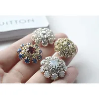 New Hot Sale Diamond Rhinestone Crystal Cluster Button DIY Scrapbooking Craft button clothes decoration diy accessories 2