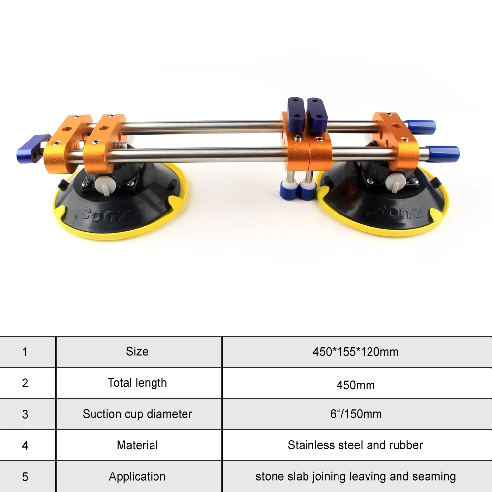 Raizi камень шов сеттер для плиты соединения выравнивания и закатки с 6 дюймов вакуумных присосках Гранит Установка инструменты