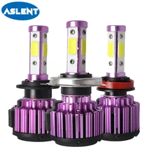 Buy Aslent Anti-emc H4 H7 LED Car Headlight Kit 100W 10000LM/Set H9 H11 9005 HB3 9006 HB4 H8 9004 9012 6500K Bulbs Car Accessories Free Shipping