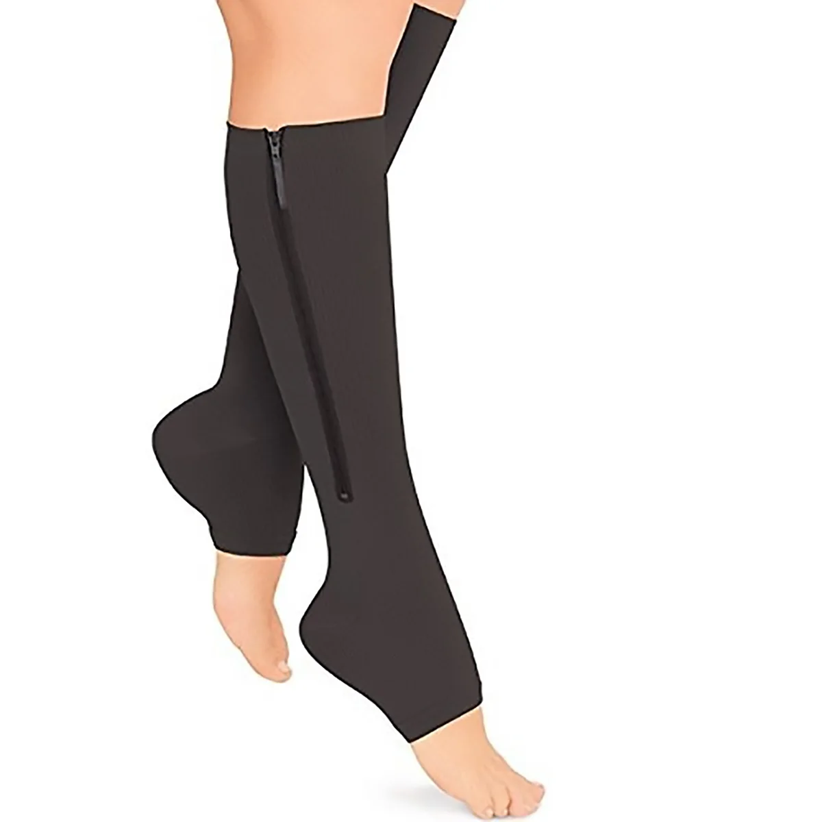 

Anti-Fatigue Compression Socks Unisex Foot Pain Relief Soft Magic Socks Men Women Zipper Socks Open Toe Thin Stretchy Sox