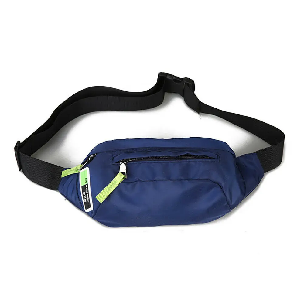 Спортивная поясная сумка унисекс для занятий спортом на открытом воздухе, новинка, модная сумка на молнии для бега, туризма, телефона, нагрудная сумка - Цвет: Синий