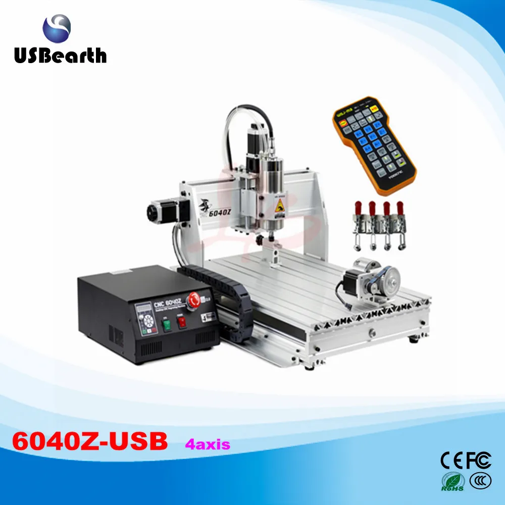 

4 axis CNC Engraving Machine 6040 2200W Limit Switch CNC Machinery with usb port cnc router