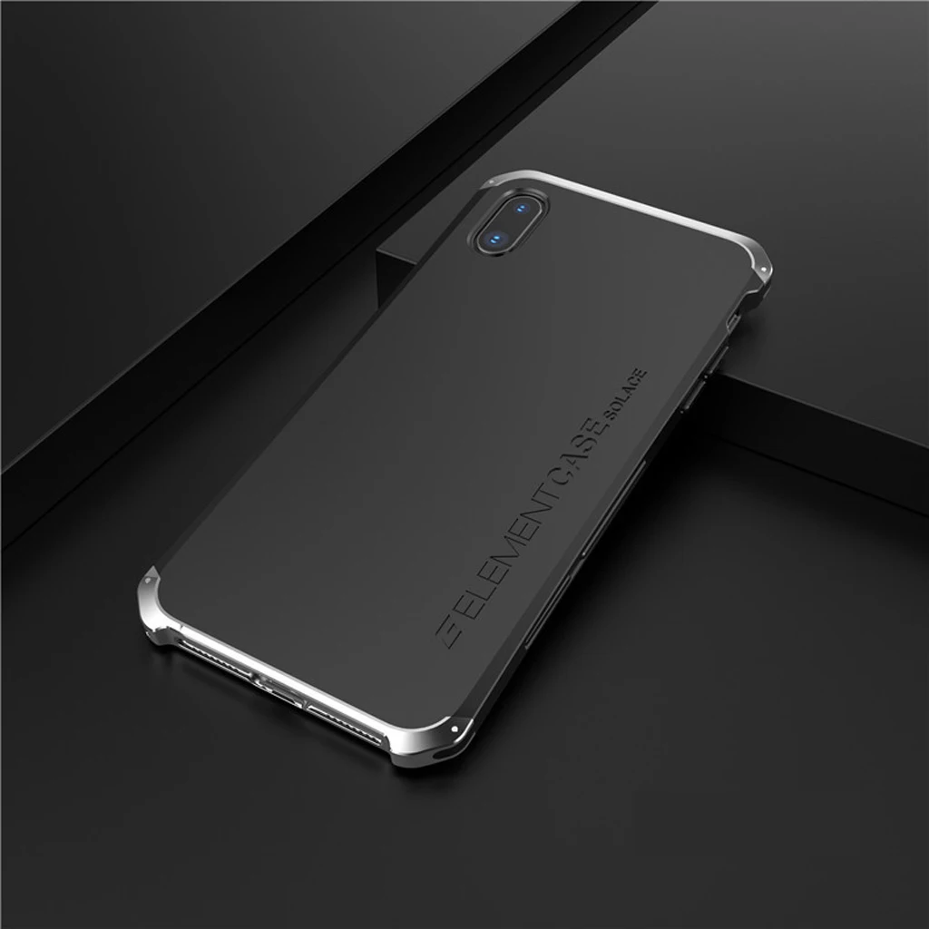 16x8,5 см для IPhone Max металлический корпус ударопрочный бампер прочный защитный чехол для iPhone Xs Max черный серебристый