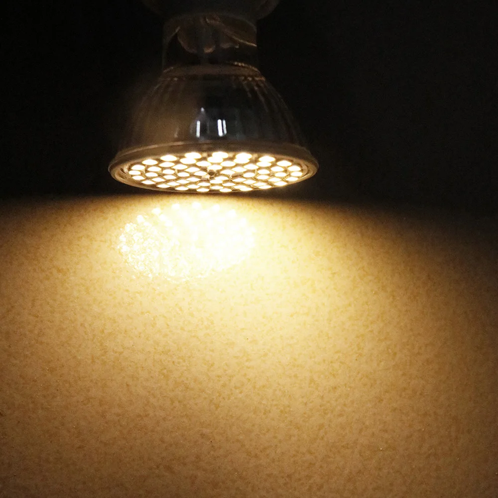 Светодиодная лампочка 220 В GU10 60 SMD 2835 точечный светильник чашка лампочки белый