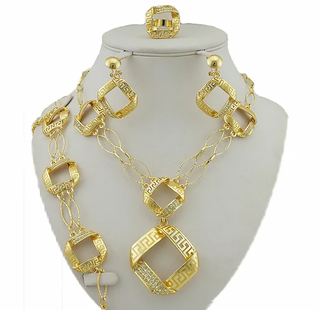 African Jewelry Sets Women Necklace Best Quality Costume African Jewelry Sets Women Necklace Best Quality Costume Bridal Fashion Gold