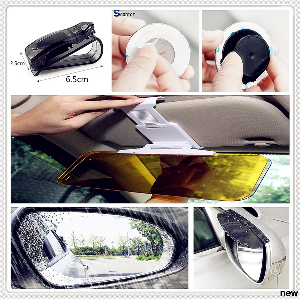 Автомобильная солнечная зеркальная Солнцезащитная пленка для бровей от дождя и