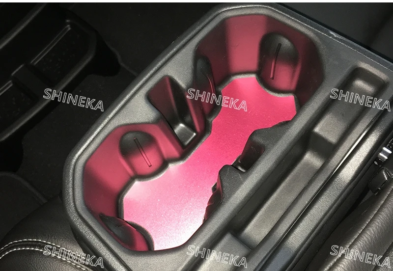 SHINEKA интерьерные молдинги подстаканник для Jeep JL Wrangler UP алюминиевая бутылка для воды подстаканник внутренняя отделка для Jeep JL