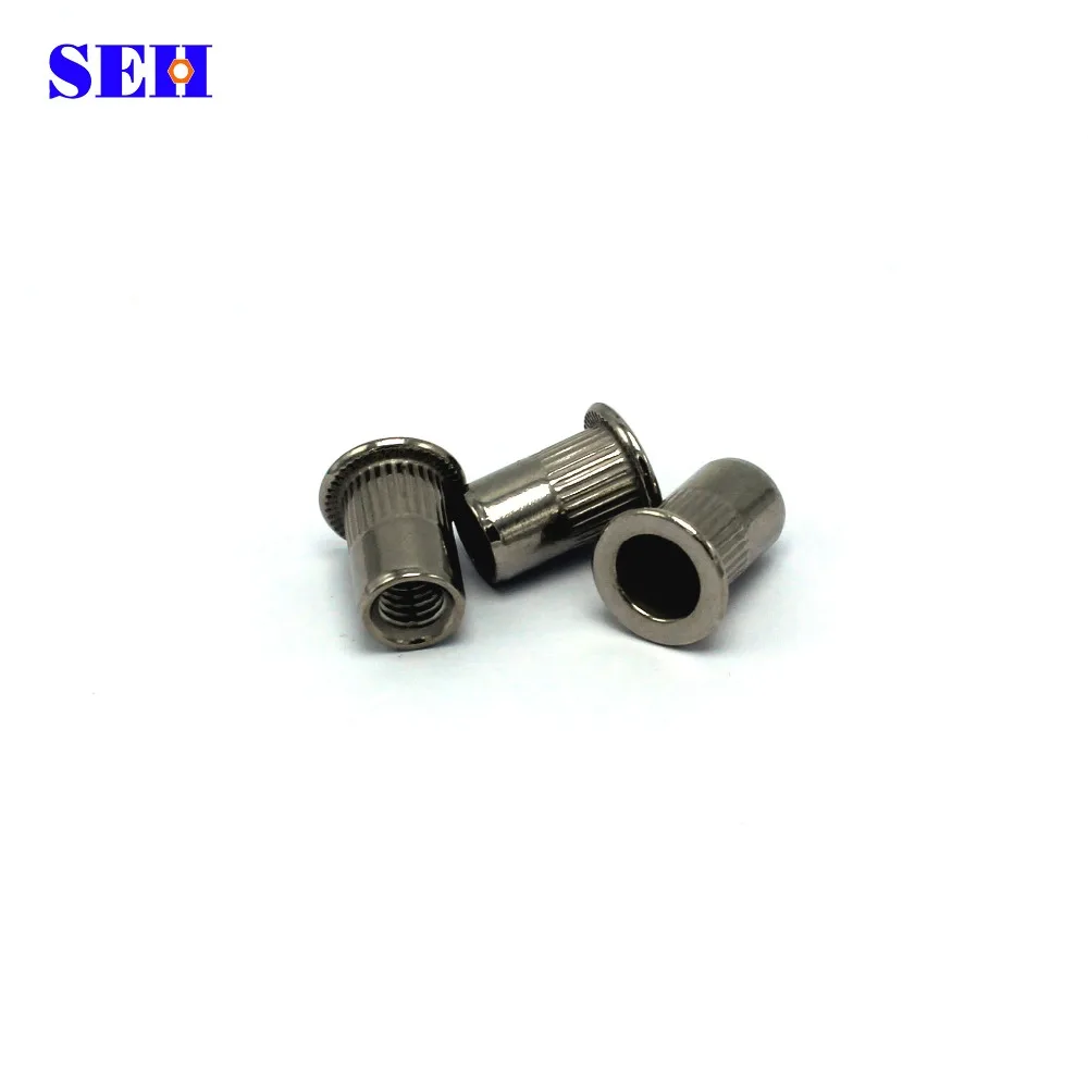 50pcs Pop M6 Rivet Nut Flat Head Metric Steel Reduce Blind Insert Nut