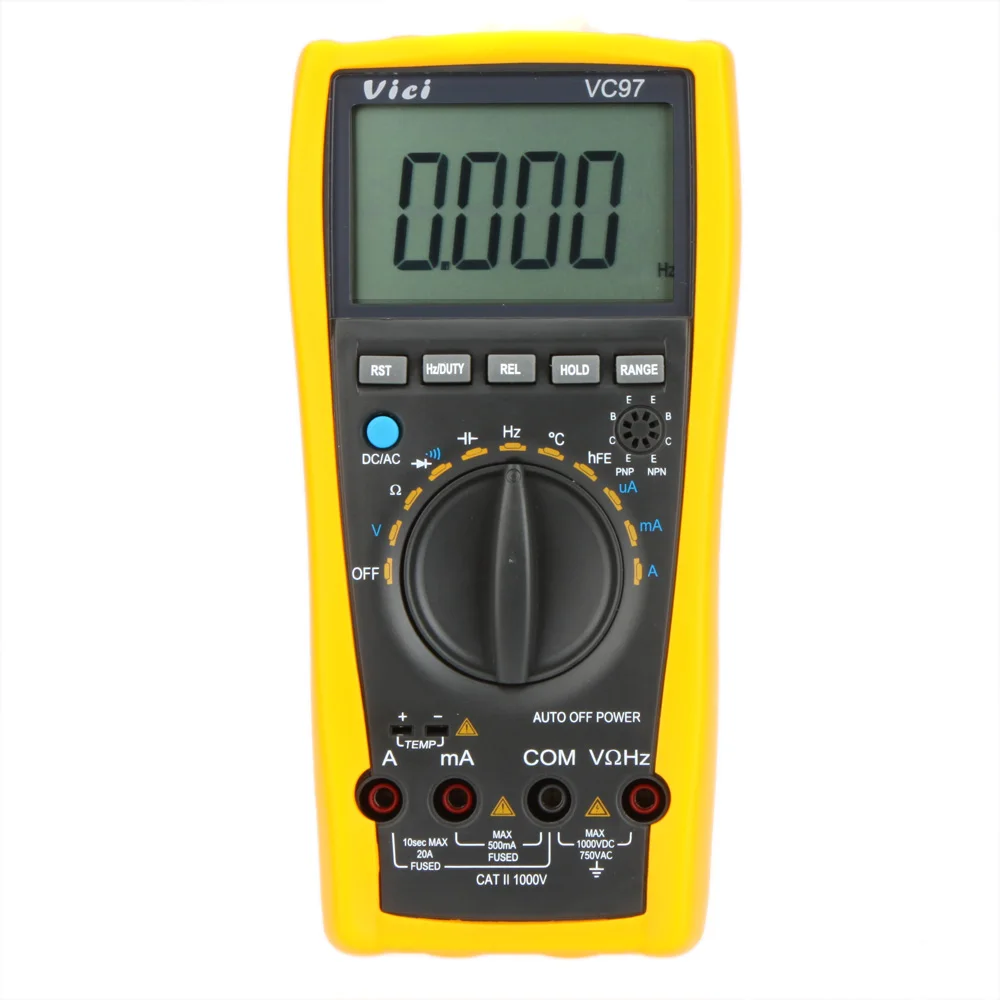 

VICI V97 4000 Counts 3 3/4 Auto Range Multimeter DMM AC DC Voltmeter Capacitance Resistance Digital Multimeter Frequency Tester