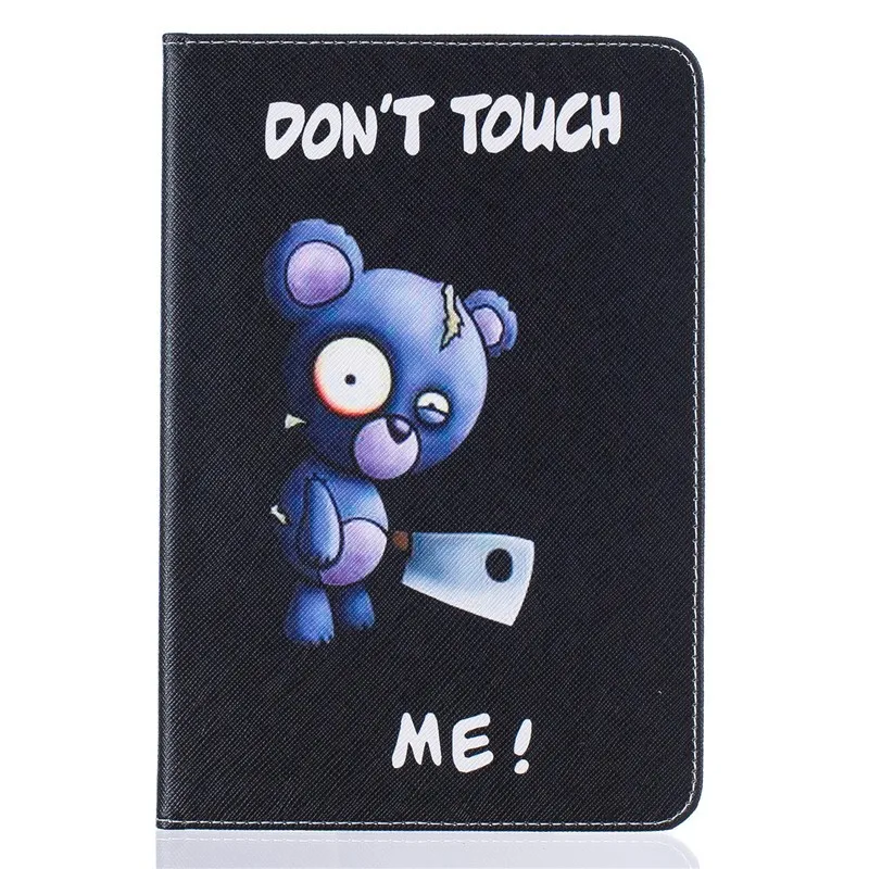 Cute Bear Pig Wallet Case For  Ipad Mini 4 Case Kids Beautiful Butterfly Flower PU Leather Stand Pocket Tablet Cover Case 7 (25)