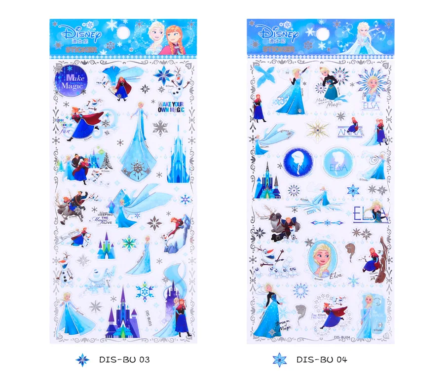 8 листов / комплект Disney Frozen elsa и Anna Princess скрапбукинг для детских комнат декор дневник украшения ноутбука игрушки 3D наклейки
