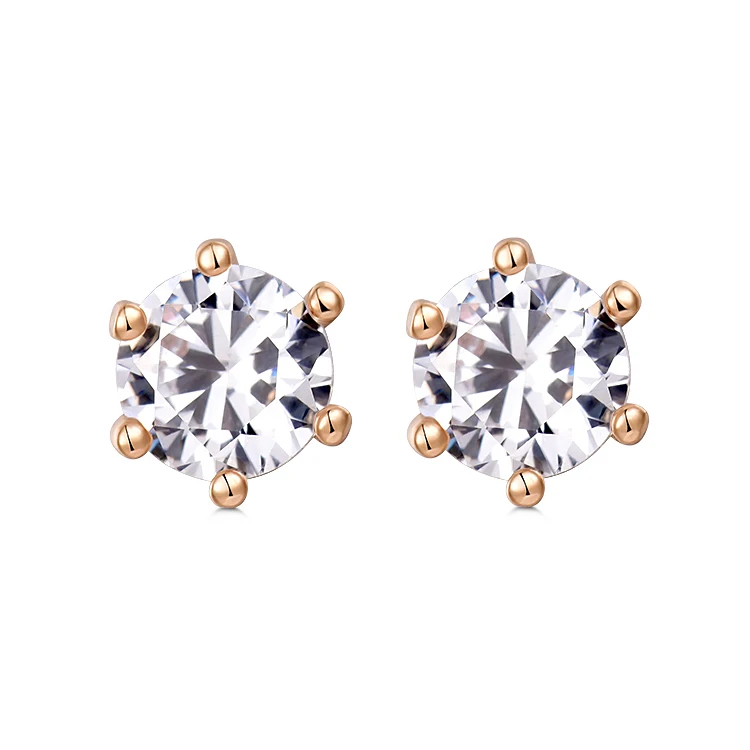 

New 2017 Gold-Color Earring Cubic Zircon Stud Earrings For Women Jewelry Fashion Free shipping 11E18K-14