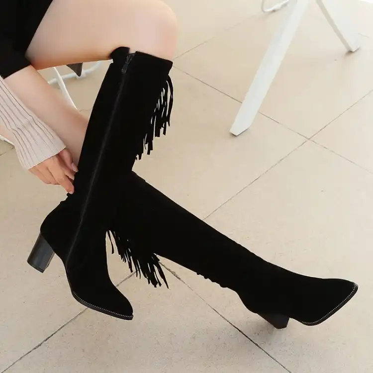 skinny over knee boots