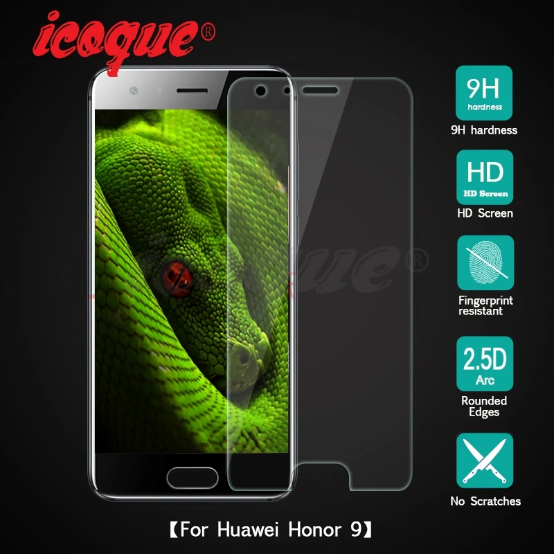 Icoque 9H Glass for Huawei Honor 9 Tempered Glass 2.5D Cover Phone Display Flim for Honor9 Huawei Honor 9 Glass Screen Protector (6)