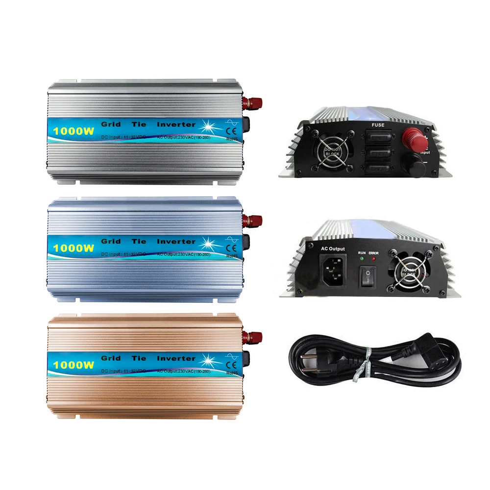 

Grid Tie Inverter 1000W Stackable DC11-32V Input AC230V MPPT Sine Wave Micro Inverter Fit for 50-320V Solar Panel BatteConverter