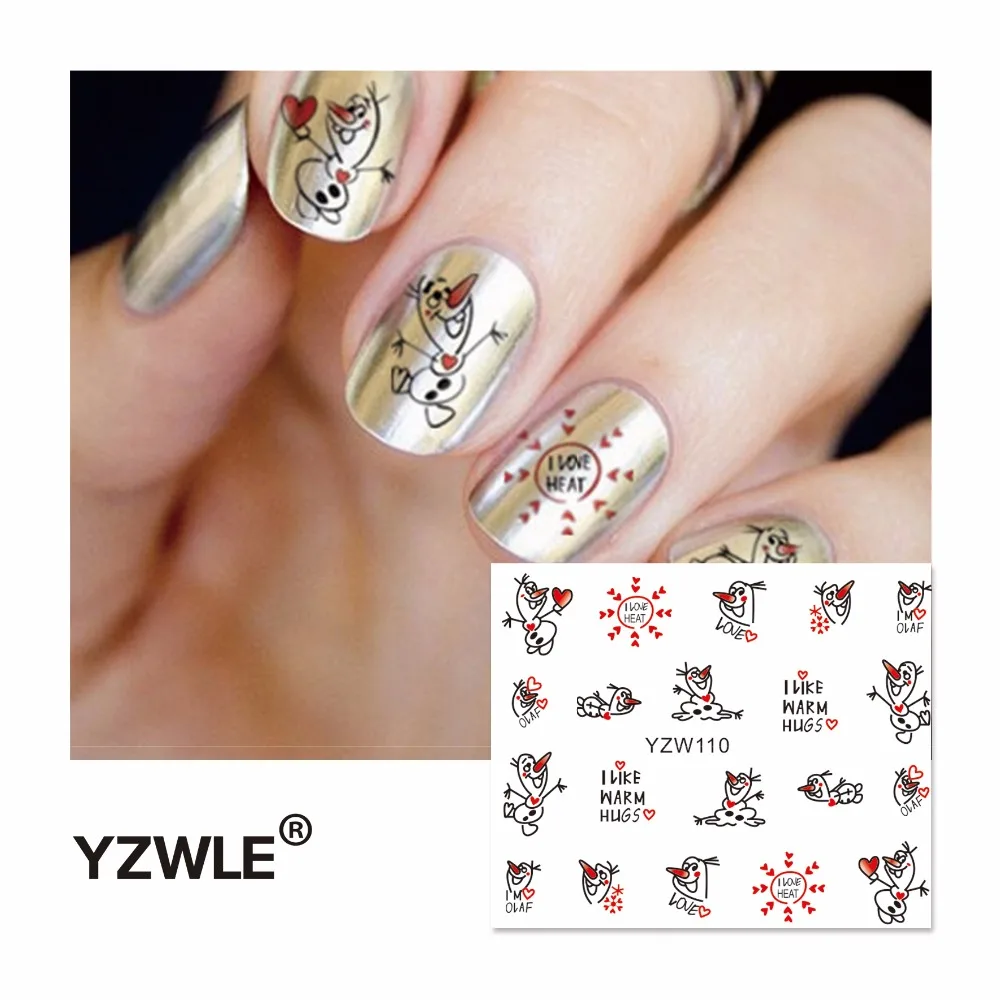 

YZWLE Nail Sticker Water Decals Nail Art Water Transfer Stickers For Nails
