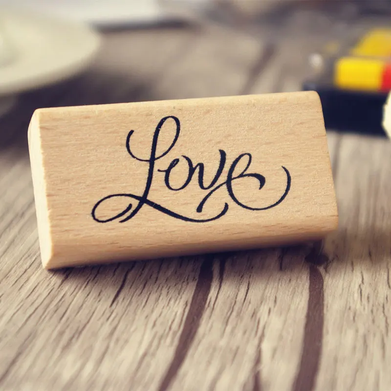 1pcs-JWHCJ-Creative-arts-font-love-Love-you-wooden-stamps-diy-Hand-made-decal-stamps-for