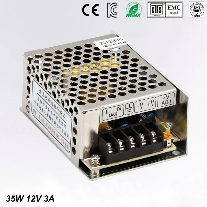 Выход уникальный мини-преобразователь ms - 35 W 12 V 3A ac dc мини светодиодный пульт |