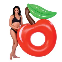120 см гигантские красная вишня плавание кольцо Apple бассейна взрослых воды вечерние надувные игрушки, надувные матрасы пляжный шезлонг