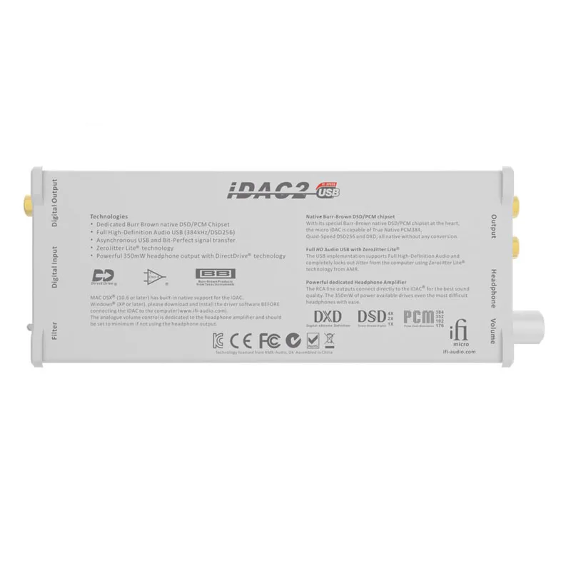 iFi Audio Micro-iDAC2 DSD256/PCM384/DXD USB DAC