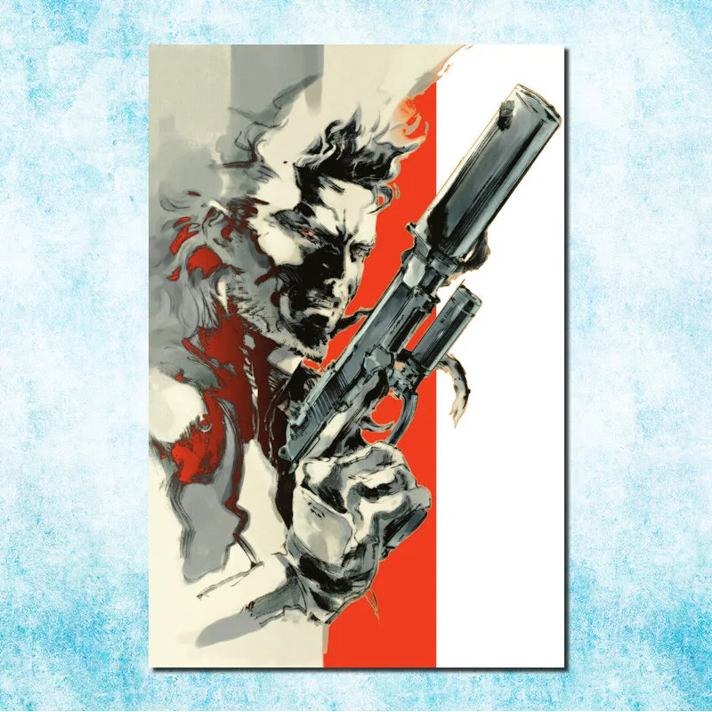Metal Gear Solid V фантомная боль Искусство Шелковый Холст печати плакатов 13x20 24x36 дюймов одноцветное Игра "Змейка стены картину(больше)-4 - Цвет: click