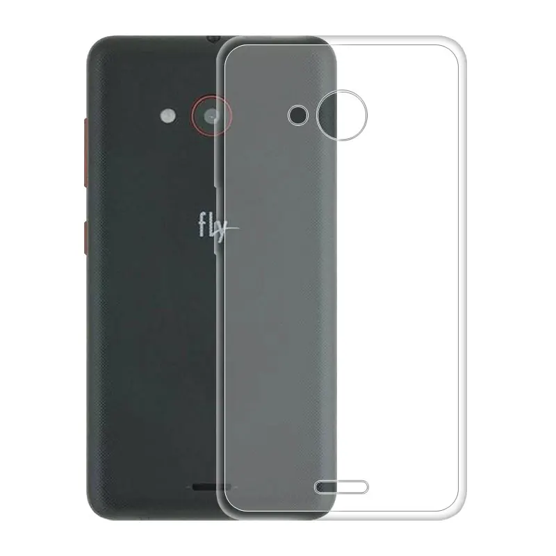 Чехол Fly FS408 Stratus 8 тонкий прозрачный Полностью Защитный Мягкий силиконовый чехол