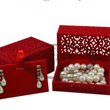 Высококачественные бархатные подвески/коробочки для серег! 8,6*5,8*4,7 см 6 шт Красная Романтическая Свадебная коробка для ювелирных изделий Подарочный чехол