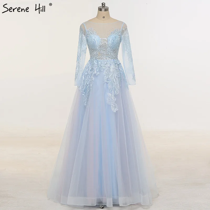 

2019 Long Sleeves Sexy CUT-OUT Formal Evening Dresses Handmade Embroidery Beading Evening Gowns Real Photo LA6285