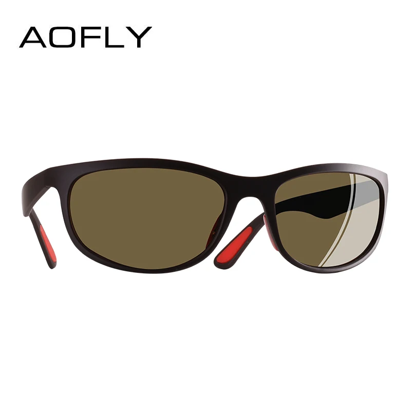 AOFLY, фирменный дизайн, поляризационные солнцезащитные очки для мужчин и женщин, для вождения, мужские солнцезащитные очки, для рыбалки, в спортивном стиле, Oculos Gafas AF8104 - Цвет линз: C3Brown