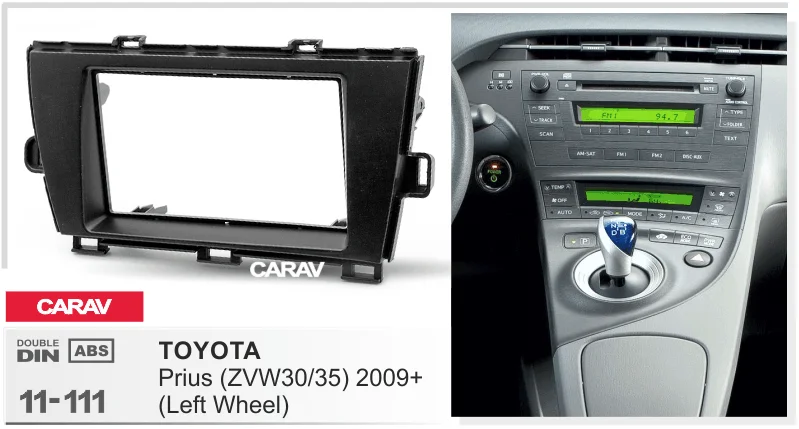 CARAV 11-111 Одежда высшего качества Радио панель для TOYOTA Prius(ZVW30/35) 2009+(левый колеса) Рамка для DVD CD отделка Установка комплект