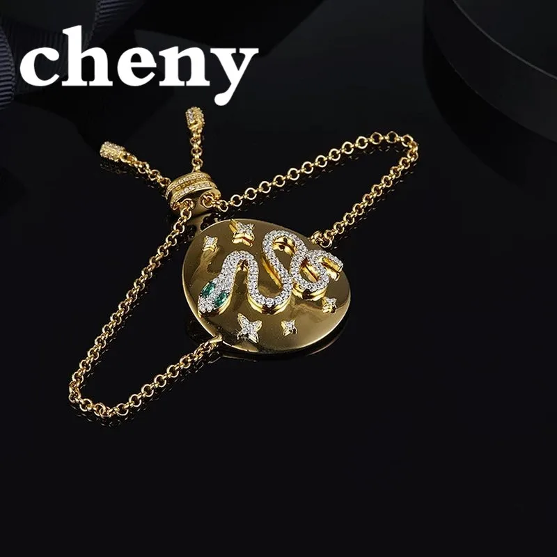 

fit apm hyperbole design s925 sterling silver bracelets gold color chain snake shape punk indian style fashion jewelry for women