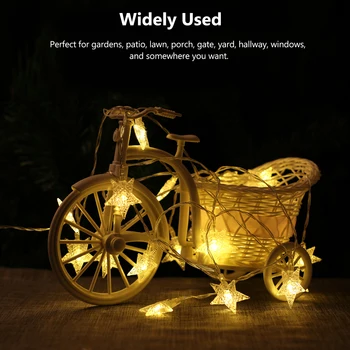 

2018 New Year 1.5M 3M 6M LED Star String Lights Fairy Garland Waterproof For Christmas Wedding Home Decoration Battery Powered