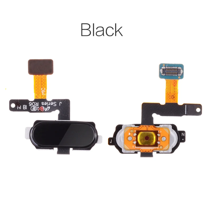 Шлейф с кнопкой домой для SAMSUNG Galaxy J7 Pro J730 SM-J730F J730FM/DS J730F/DS Touch ID сенсор отпечатков пальцев - Цвет: Black