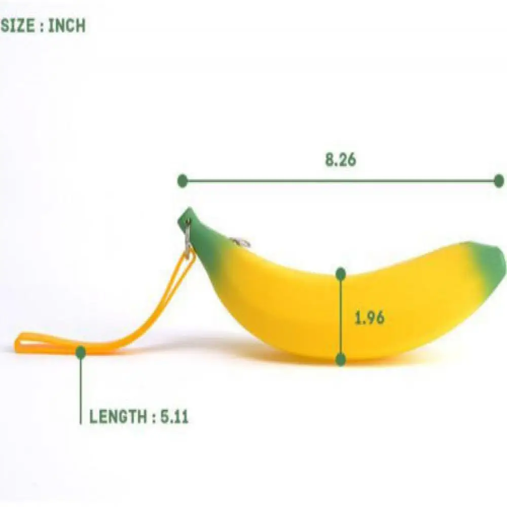 Кошелек для монет, чехол для карандашей, портативный, новинка, милый, банан, силиконовая ручка, сумка, кошелек, сумочка, кошельки для монет
