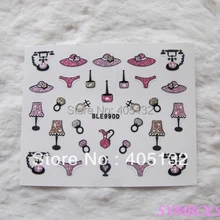 20 листов/партия наклейки для ногтей милые BLE наклейки на ногти стикер для дизайна ногтей