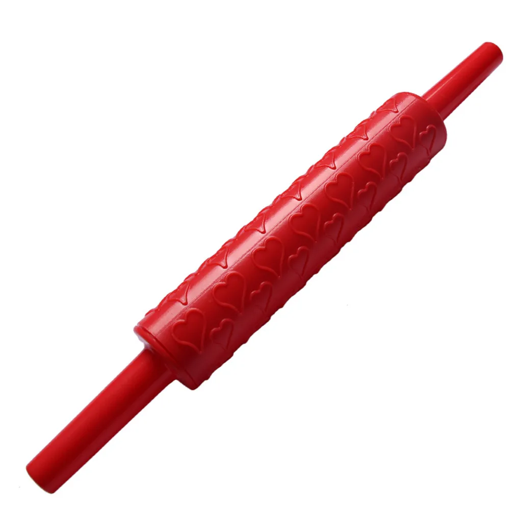 

5 Styles Cake Dough Rolling Pin Portable Fondant Embossed Non-Stick Patterned DIY Cake Decorating Tool Kitchen Baking Gadgets