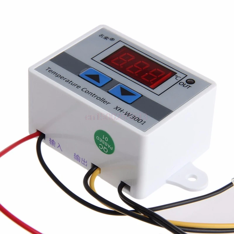 В 12 в цифровой светодио дный контроль температуры Лер 10A термостат управление переключатель Зонд термометр XH-W3001