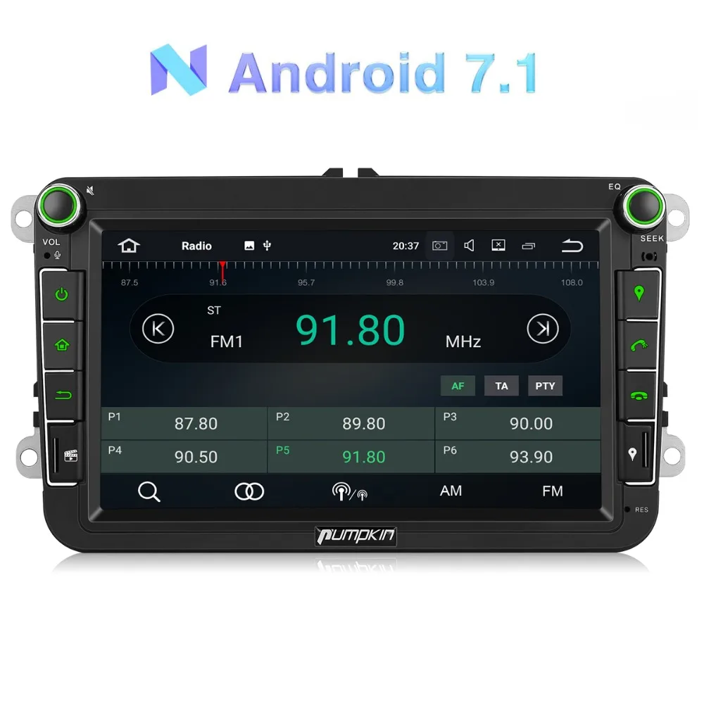 Top Pumpkin 2 Din 8" Car Radio 2GB RAM Android 7.1 GPS Navigation Car Stereo Audio For VW/Skoda/Seat/Golf Radio Video Player NO DVD 0