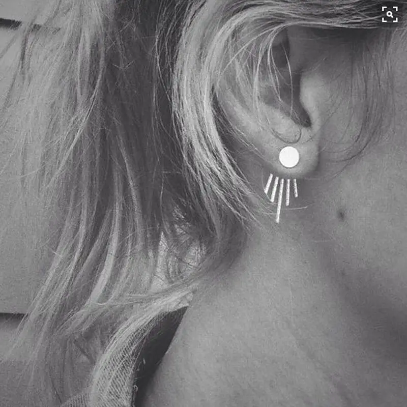 

Trendy Silver Gold Classical Metal Earrings For Women Unique Design Wholesale Brincos Hot Sale Simple Indian Pendientes