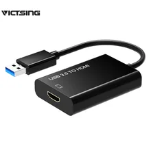Victsing USB 3.0 мужчина к HDMI Женский адаптер конвертер кабель Поддержка Windows, Mac для монитора проектора HDTV