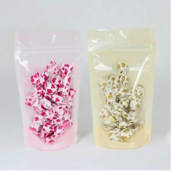 

50pcs Self supporting PP zipper Ziplock bag biscuit West point cookie packing bags