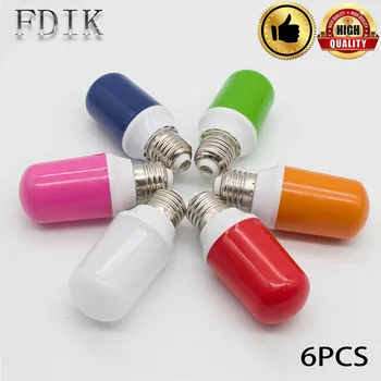 

6pcs LED Colorful Bulb E27 AC 220V LED Light Bulbs 5W Energy Saving Lamp For Party Holiday Christmas Home Decoration Lighting